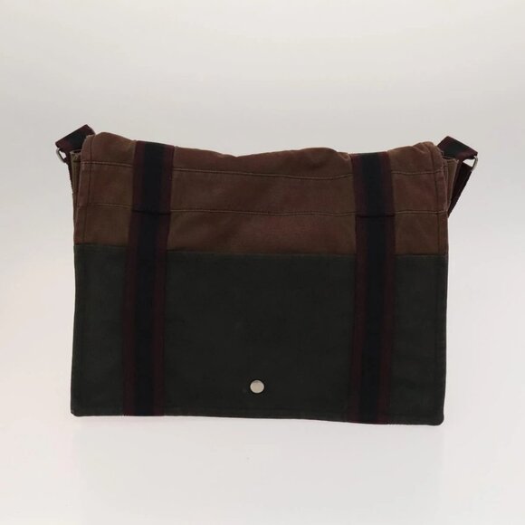 HERMES Fourre Tout Bag Canvas 2Set Black Brown Auth bs23479 - Picture 3 of 13